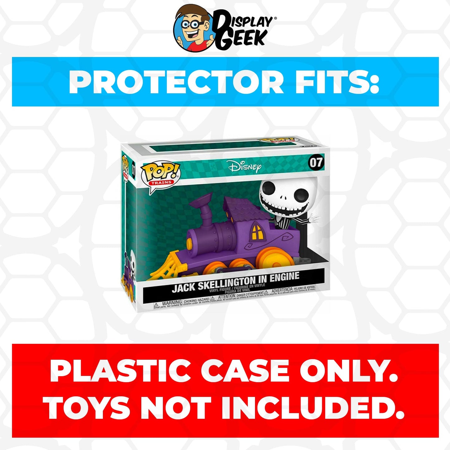 Pop Protector for Jack Skellington in Engine #07 Funko Pop Trains - PPG Pop Protector Guide Search Created by Display Geek
