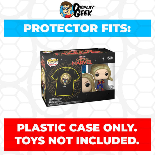 Pop Protector for Pop & Tee Captain Marvel Diamond #427 Funko Box - PPG Pop Protector Guide Search Created by Display Geek