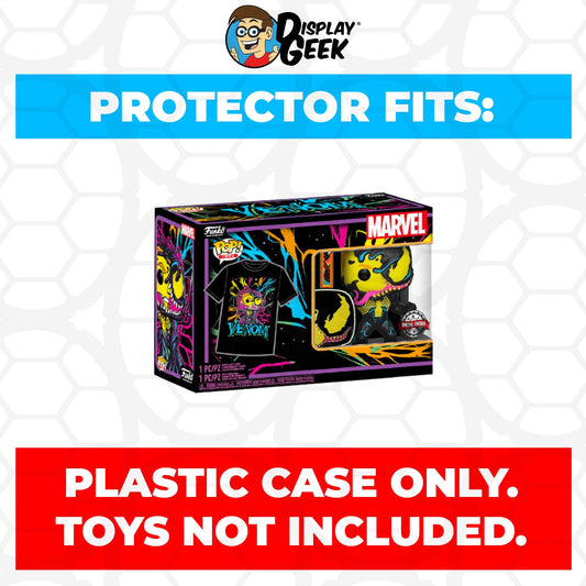 Pop Protector for Pop & Tee Venom Eddie Brock Blacklight #869 Funko Box - PPG Pop Protector Guide Search Created by Display Geek