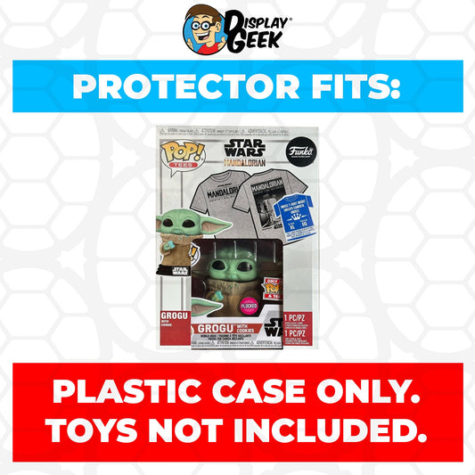 Pop Protector for Pop & Tee Grogu with Cookie Flocked #465 Funko Box - PPG Pop Protector Guide Search Created by Display Geek