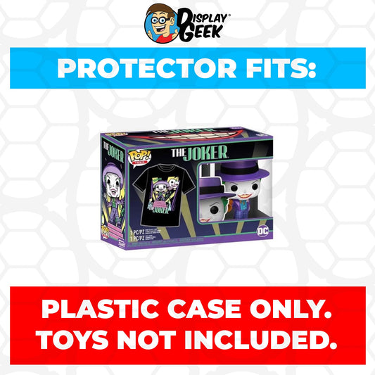 Pop Protector for Pop & Tee Joker with Megaphone 1989 Metallic #403 Funko Box - PPG Pop Protector Guide Search Created by Display Geek