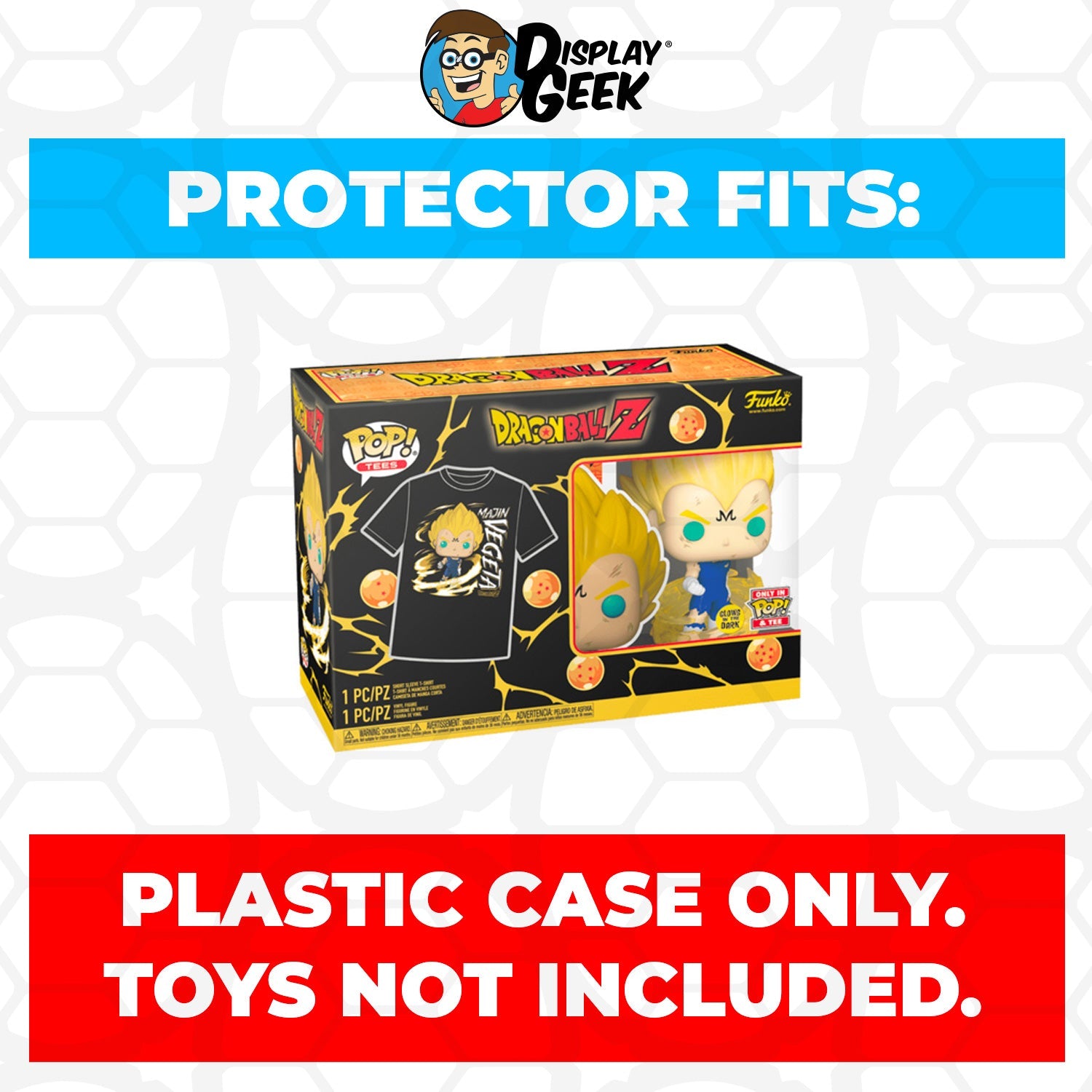 Pop Protector for Pop & Tee Majin Vegeta Glow #862 Funko Box - PPG Pop Protector Guide Search Created by Display Geek