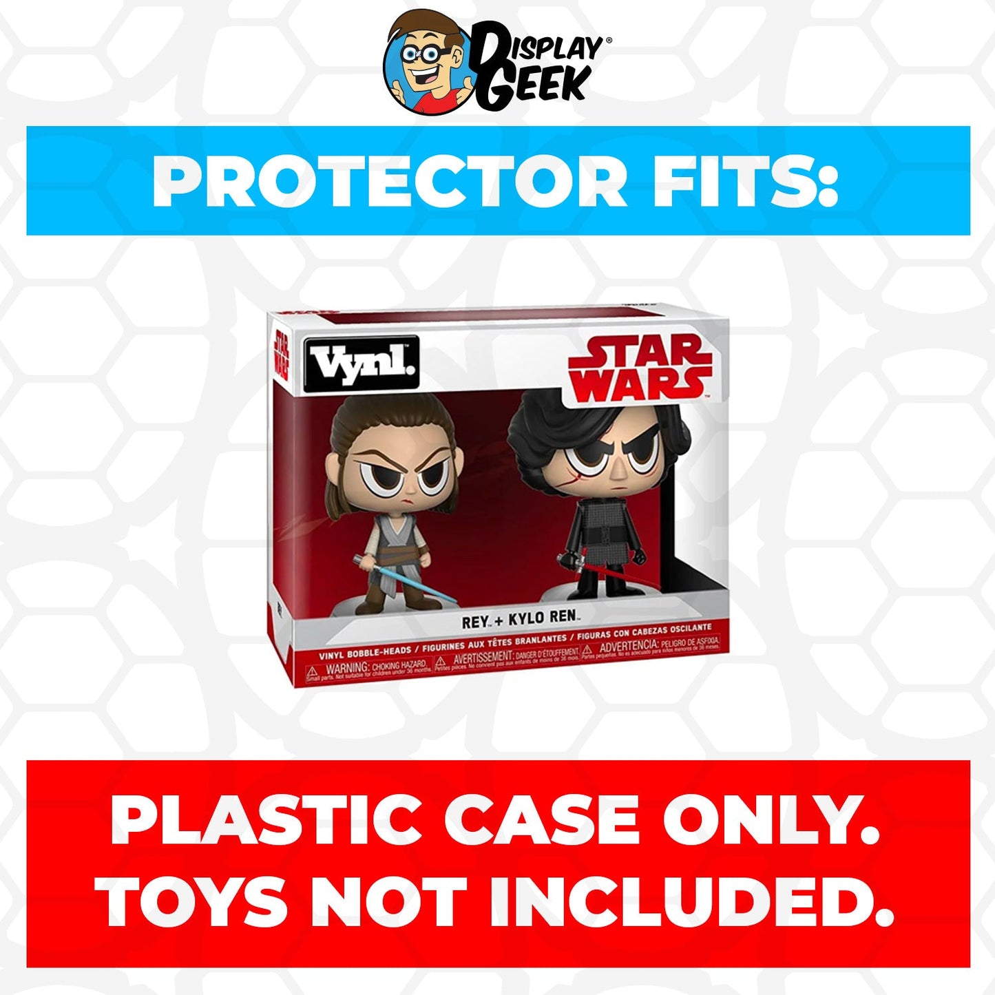 Pop Protector for Vynl 2 Pack Rey & Kylo Ren Funko - PPG Pop Protector Guide Search Created by Display Geek