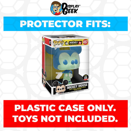 Pop Protector for 10 inch Mickey Mouse Blue & Green #457 Jumbo Funko Pop - PPG Pop Protector Guide Search Created by Display Geek