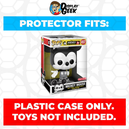 Pop Protector for 10 inch Mickey Mouse Black & White #457 Jumbo Funko Pop - PPG Pop Protector Guide Search Created by Display Geek