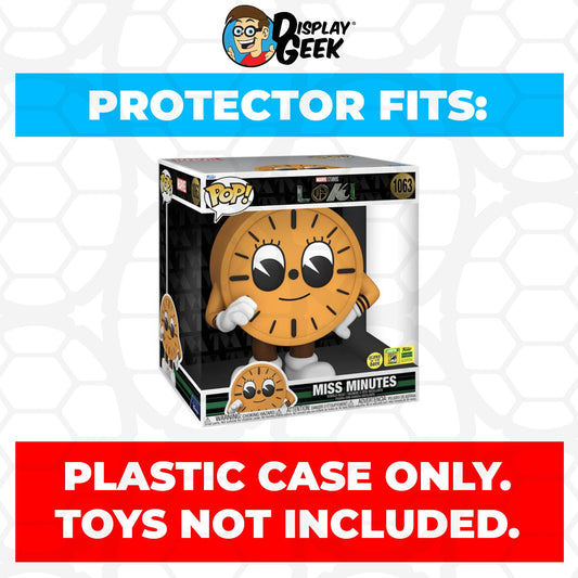 Pop Protector for 10 inch Miss Minutes Glow SDCC #1063 Jumbo Funko Pop - PPG Pop Protector Guide Search Created by Display Geek