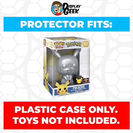 Pop Protector for 10 inch Pikachu Silver Metallic #353 Jumbo Funko Pop - PPG Pop Protector Guide Search Created by Display Geek