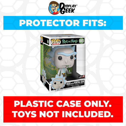 Pop Protector for 10 inch Rick with Portal Gun #665 Jumbo Funko Pop - PPG Pop Protector Guide Search Created by Display Geek