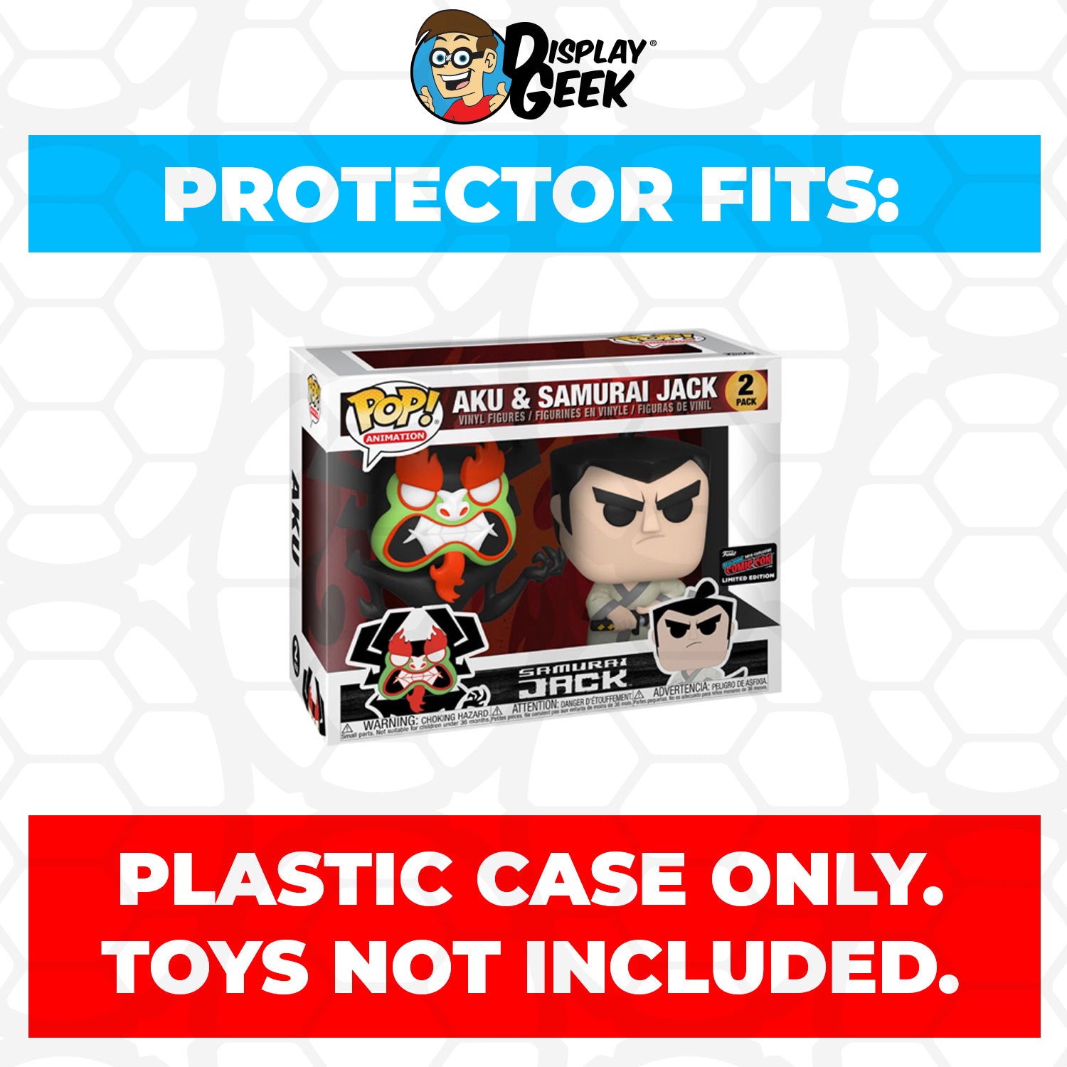 Pop Protector for 2 Pack Aku & Samurai Jack NYCC Funko Pop - PPG Pop Protector Guide Search Created by Display Geek