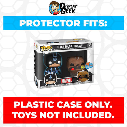 Pop Protector for 2 Pack Black Bolt & Lockjaw Glow SDCC Funko Pop - PPG Pop Protector Guide Search Created by Display Geek