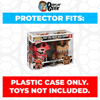 Pop Protector for 2 Pack Foxy The Pirate with Freddy Funko Pop - PPG Pop Protector Guide Search Created by Display Geek