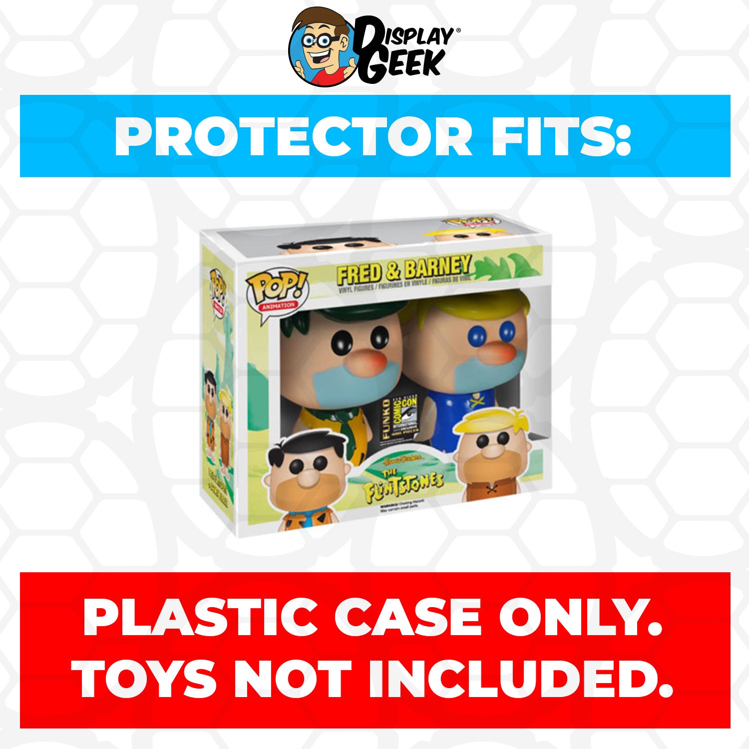 Pop Protector for 2 Pack Fred & Barney Green & Yellow Hair SDCC Funko Pop - PPG Pop Protector Guide Search Created by Display Geek