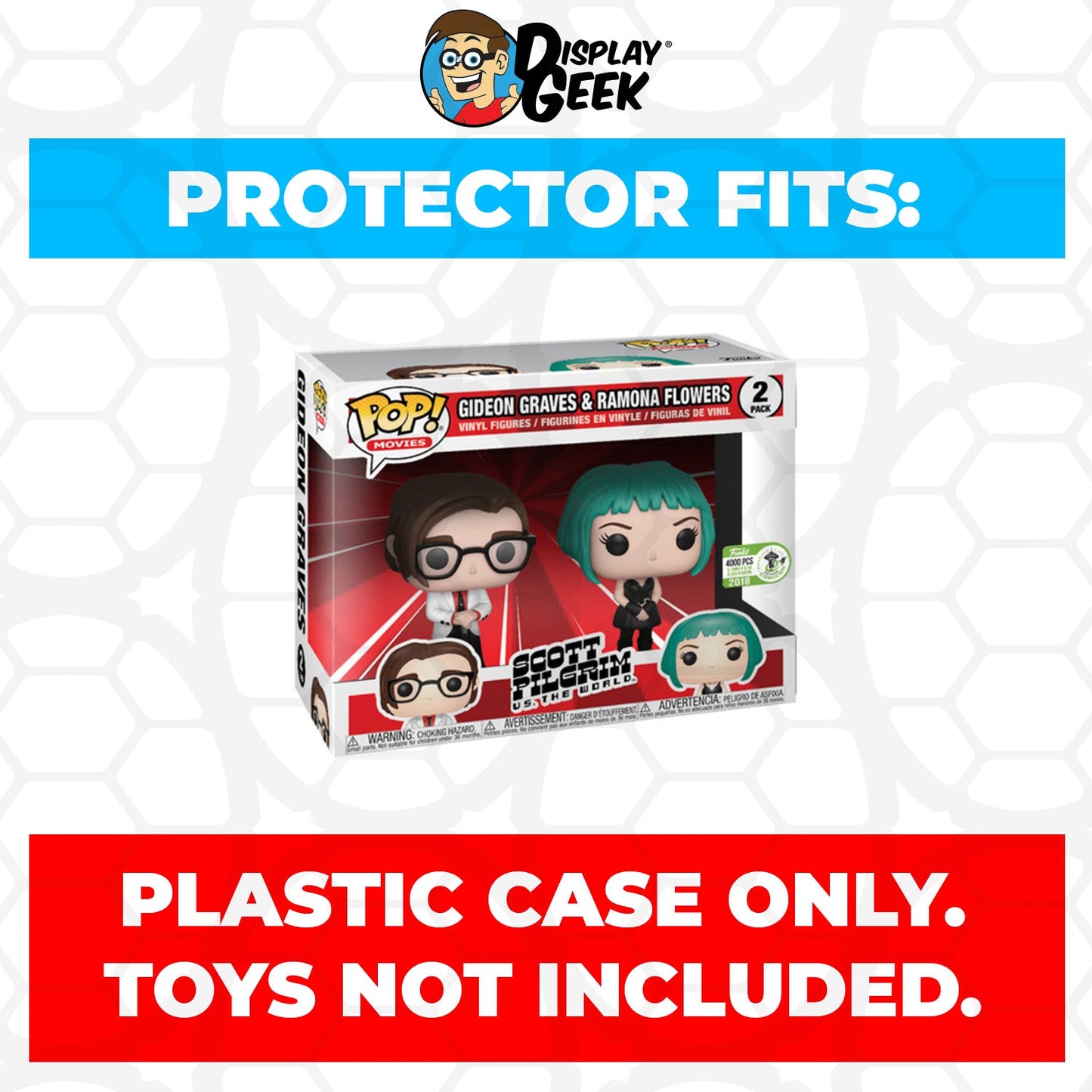 Pop Protector for 2 Pack Gideon Graves & Ramona Flowers ECCC Funko Pop - PPG Pop Protector Guide Search Created by Display Geek