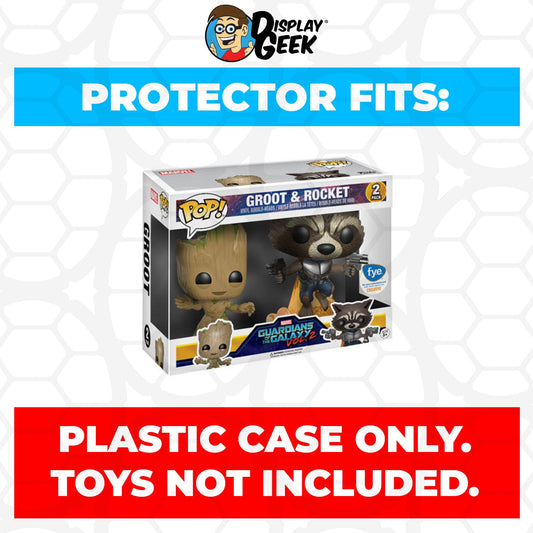 Pop Protector for 2 Pack Groot & Rocket Vol. 2 Funko Pop - PPG Pop Protector Guide Search Created by Display Geek