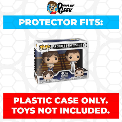 Pop Protector for 2 Pack Han Solo & Princess Leia Funko Pop - PPG Pop Protector Guide Search Created by Display Geek