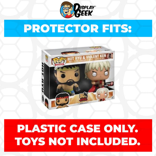 Pop Protector for 2 Pack Hot Ryu & Violent Ken Funko Pop - PPG Pop Protector Guide Search Created by Display Geek