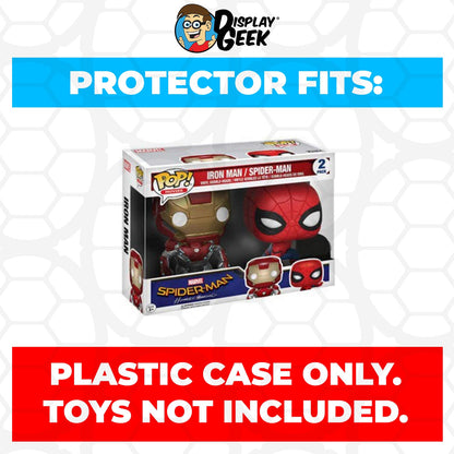 Pop Protector for 2 Pack Iron Man & Spider-Man Homecoming Funko Pop - PPG Pop Protector Guide Search Created by Display Geek