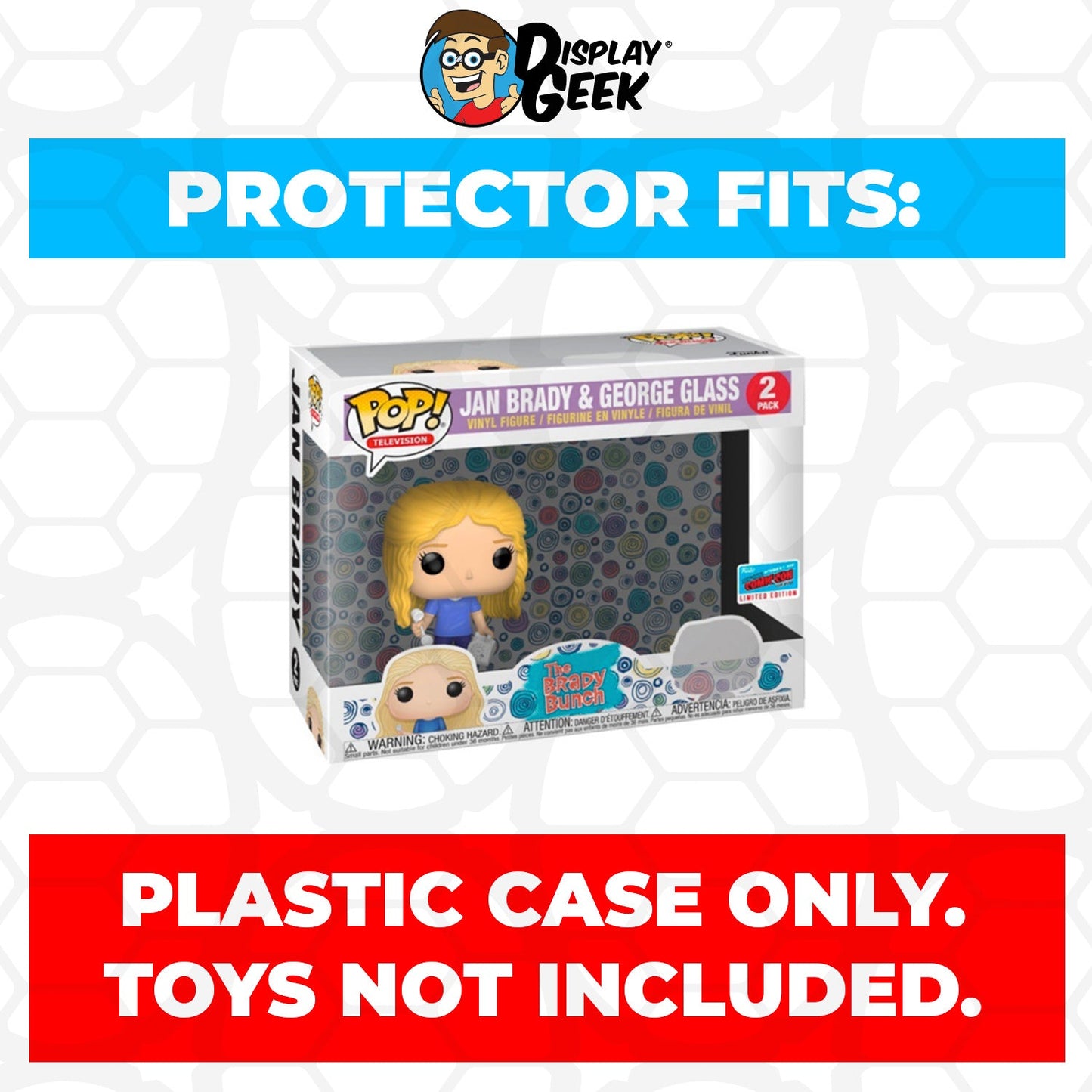 Pop Protector for 2 Pack Jan Brady & George Glass NYCC Funko Pop - PPG Pop Protector Guide Search Created by Display Geek