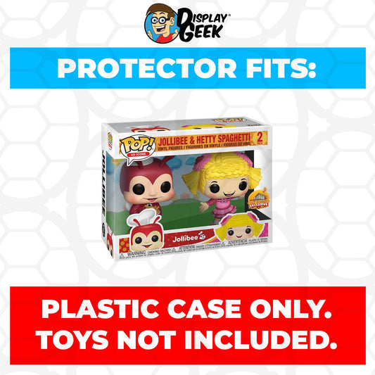 Pop Protector for 2 Pack Jollibee & Hetty Spaghetti Funko Pop - PPG Pop Protector Guide Search Created by Display Geek