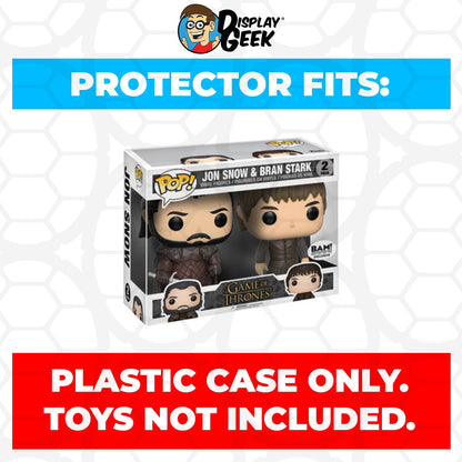 Pop Protector for 2 Pack Jon Snow & Bran Stark Funko Pop - PPG Pop Protector Guide Search Created by Display Geek