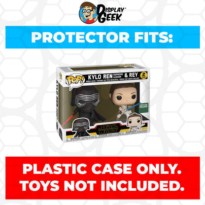 Pop Protector for 2 Pack Kylo Ren Supreme Leader & Rey Funko Pop - PPG Pop Protector Guide Search Created by Display Geek