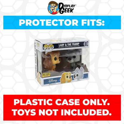 Pop Protector for 2 Pack Lady and the Tramp Funko Pop - PPG Pop Protector Guide Search Created by Display Geek