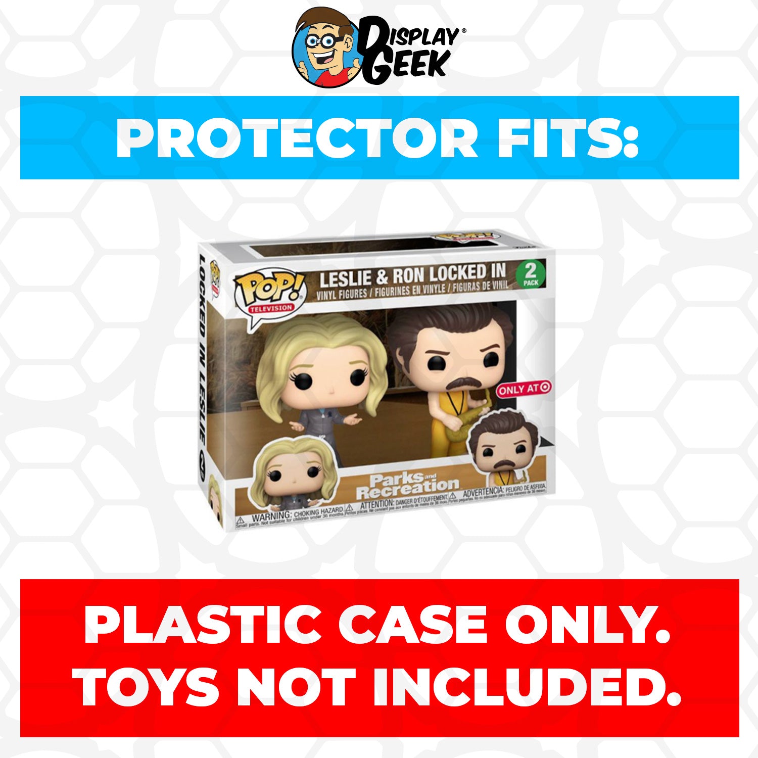 Pop Protector for 2 Pack Leslie & Ron Locked In Funko Pop - PPG Pop Protector Guide Search Created by Display Geek