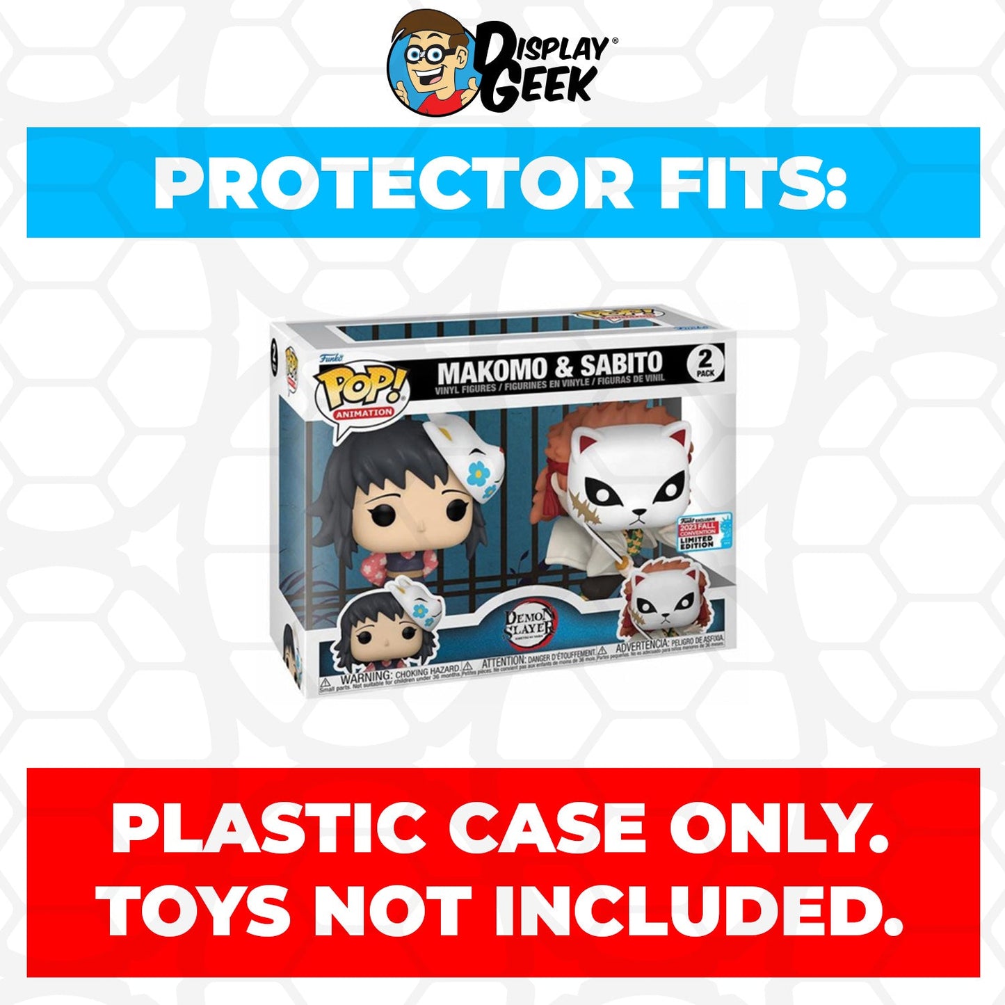 Pop Protector for 2 Pack Makomo & Sabito NYCC Funko Pop - PPG Pop Protector Guide Search Created by Display Geek