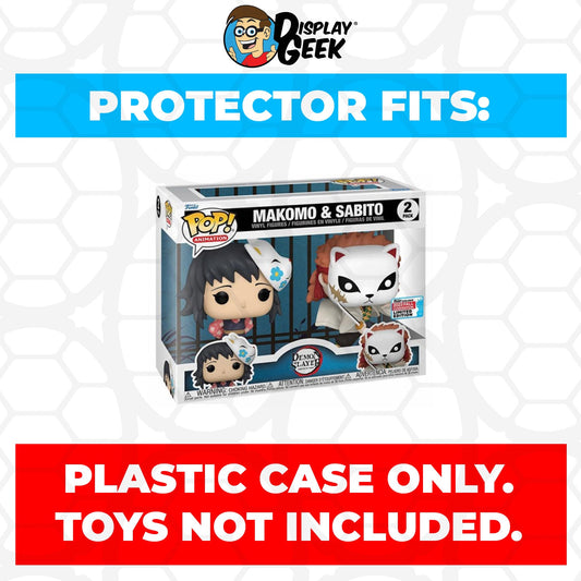 Pop Protector for 2 Pack Makomo & Sabito NYCC Funko Pop - PPG Pop Protector Guide Search Created by Display Geek