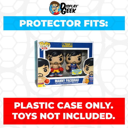 Pop Protector for 2 Pack Manny Pacquiao Boxer & Coach/Player Funko Pop - PPG Pop Protector Guide Search Created by Display Geek