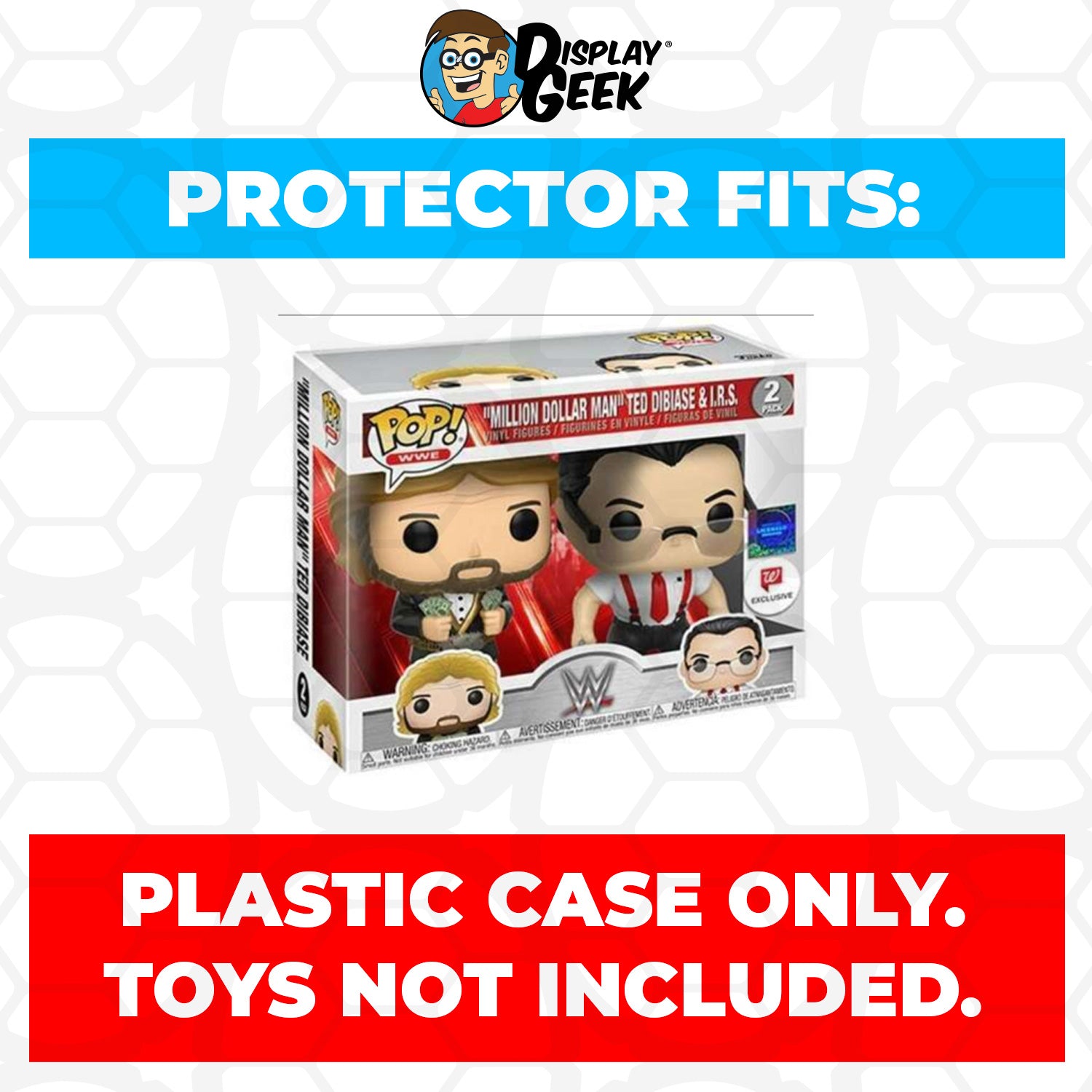 Pop Protector for 2 Pack Million Dollar Man Ted DiBiase & I.R.S. Funko Pop - PPG Pop Protector Guide Search Created by Display Geek