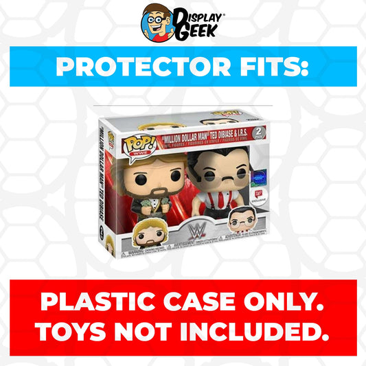 Pop Protector for 2 Pack Million Dollar Man Ted DiBiase & I.R.S. Funko Pop - PPG Pop Protector Guide Search Created by Display Geek