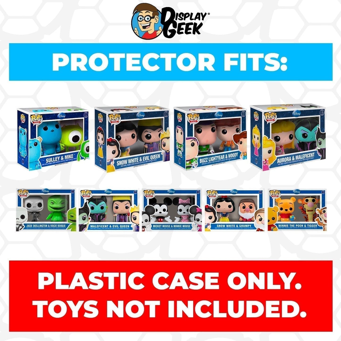 Pop Protector for 2 Pack Mini Sulley & Mike #09 Funko Pop - PPG Pop Protector Guide Search Created by Display Geek