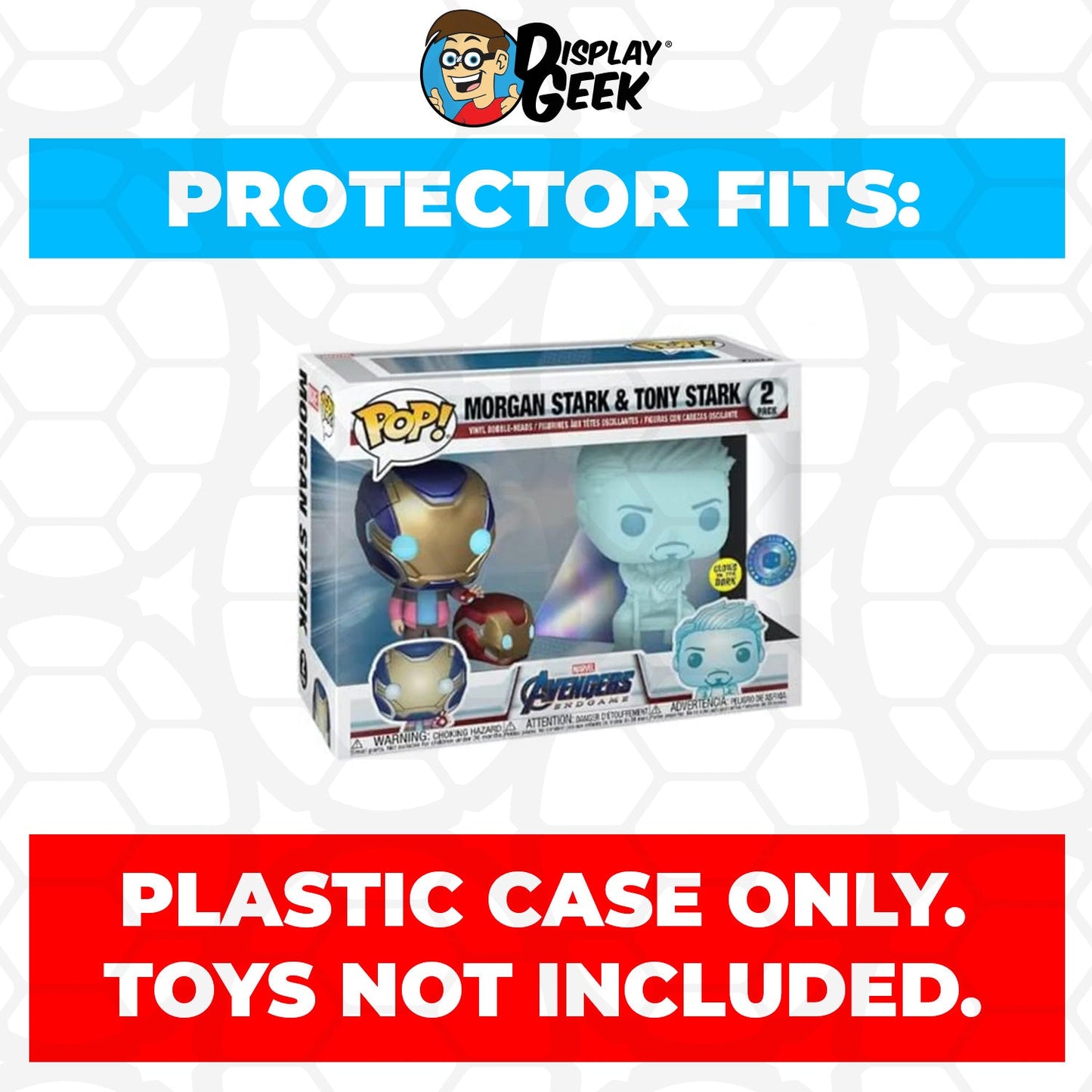 Pop Protector for 2 Pack Morgan Stark & Tony Stark Glow Funko Pop - PPG Pop Protector Guide Search Created by Display Geek