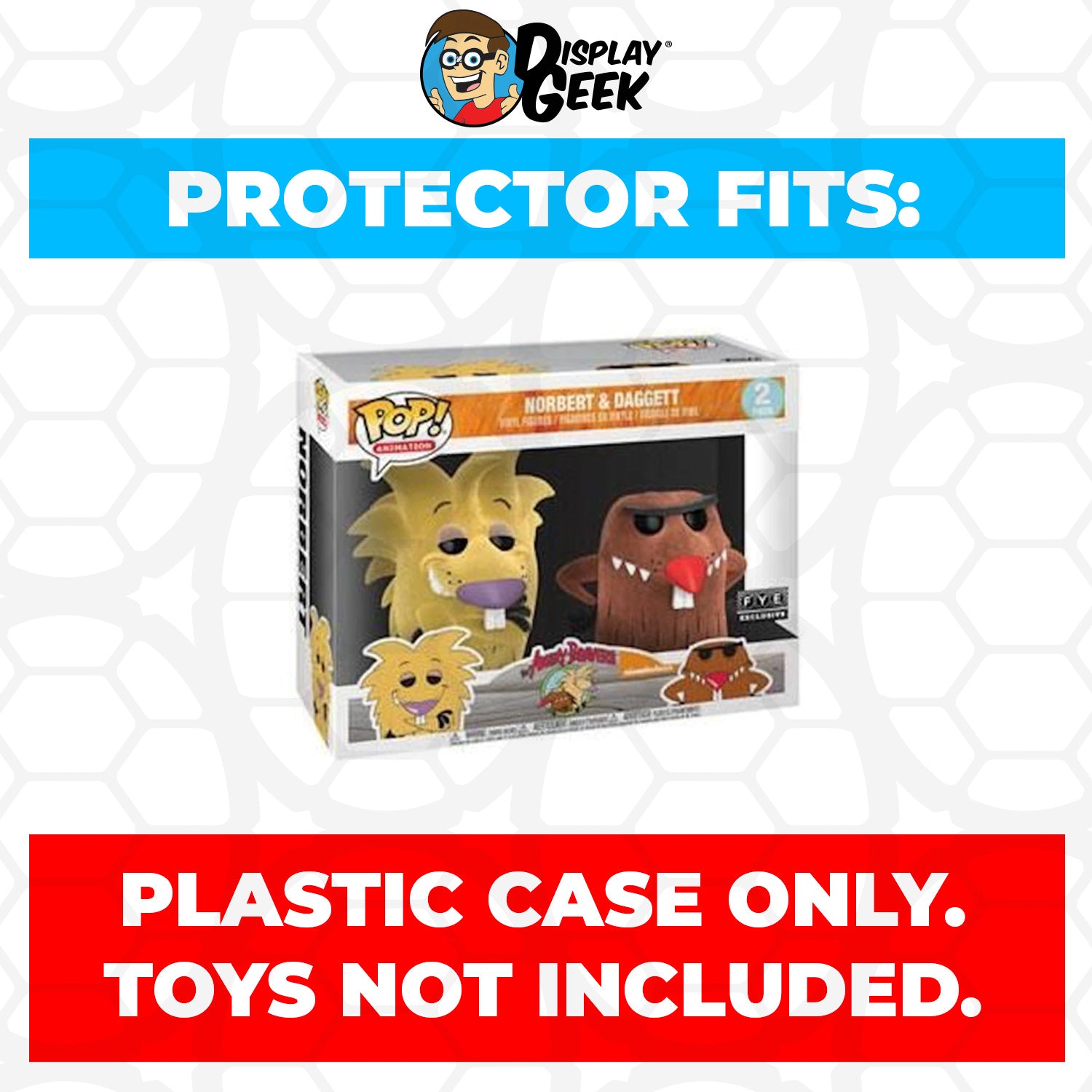 Pop Protector for 2 Pack Norbert & Daggett Flocked Funko Pop - PPG Pop Protector Guide Search Created by Display Geek