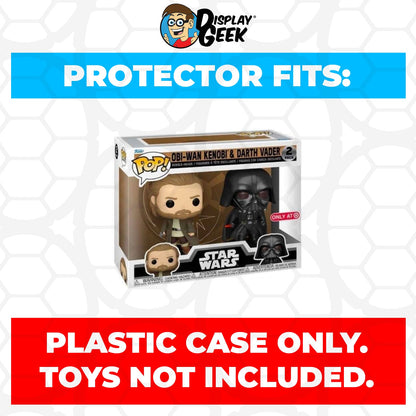 Pop Protector for 2 Pack Obi-Wan Kenobi & Darth Vader Funko Pop - PPG Pop Protector Guide Search Created by Display Geek