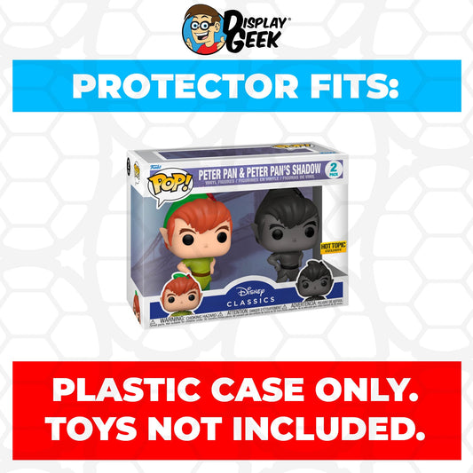 Pop Protector for 2 Pack Peter Pan & Peter Pan's Shadow Funko Pop - PPG Pop Protector Guide Search Created by Display Geek