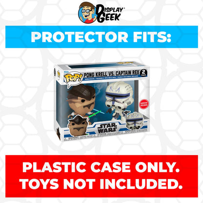 Pop Protector for 2 Pack Pong Krell vs Captain Rex Funko Pop - PPG Pop Protector Guide Search Created by Display Geek