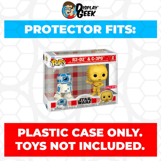 Pop Protector for 2 Pack R2-D2 & C-3PO Retro Reimagined Funko Pop - PPG Pop Protector Guide Search Created by Display Geek