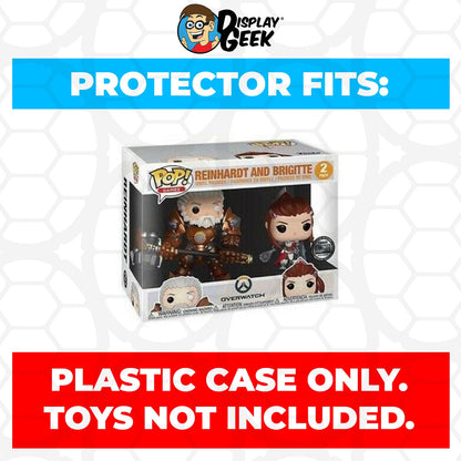 Pop Protector for 2 Pack Reinhardt & Brigitte Funko Pop - PPG Pop Protector Guide Search Created by Display Geek