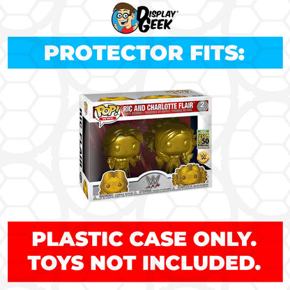 Pop Protector for 2 Pack Ric and Charlotte Flair Gold Funko Pop - PPG Pop Protector Guide Search Created by Display Geek