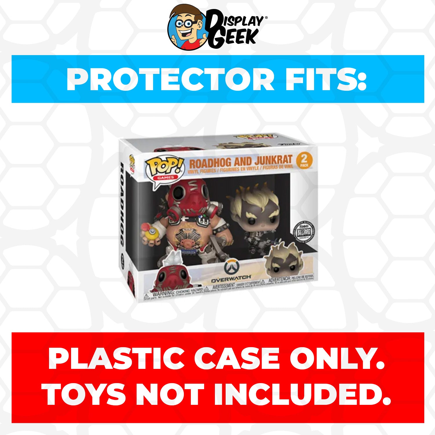 Pop Protector for 2 Pack Roadhog & Junkrat SDCC Funko Pop - PPG Pop Protector Guide Search Created by Display Geek