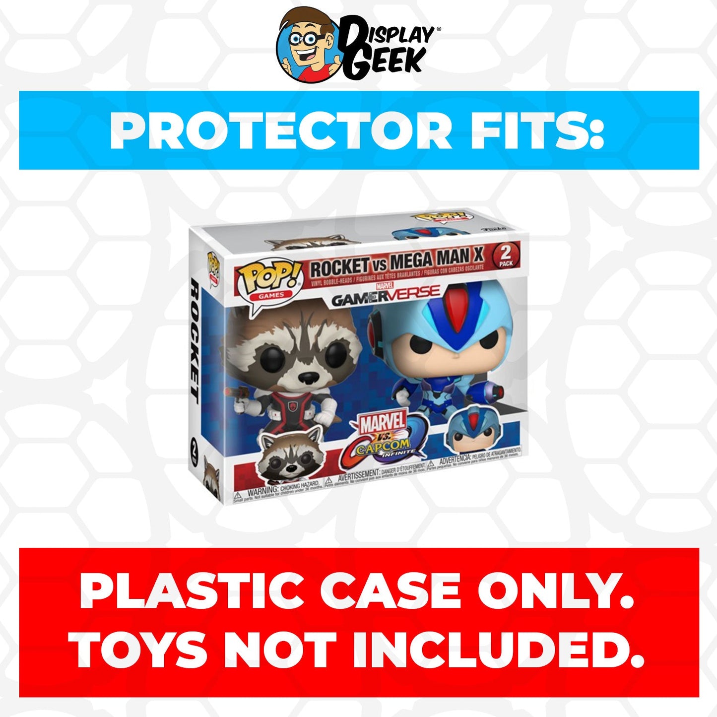 Pop Protector for 2 Pack Rocket Raccoon vs Mega Man X Funko Pop - PPG Pop Protector Guide Search Created by Display Geek