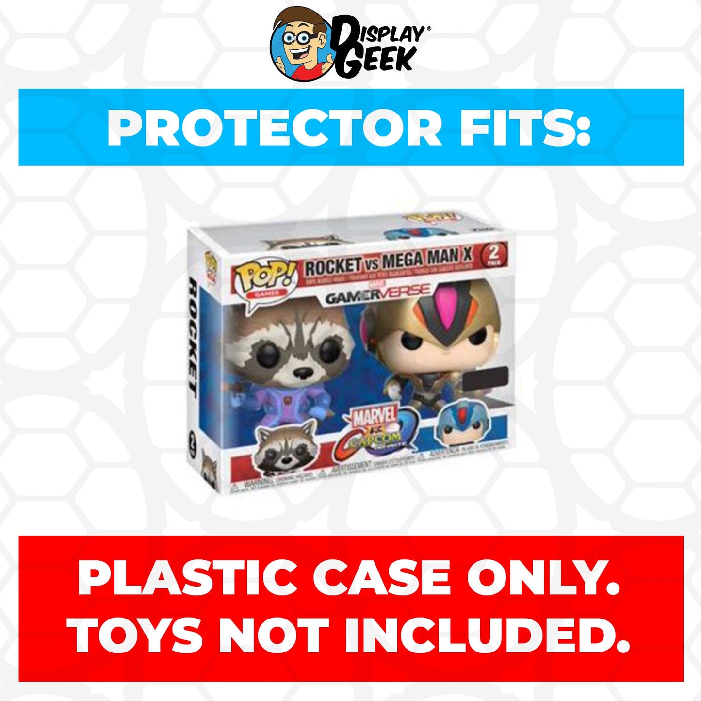 Pop Protector for 2 Pack Rocket Raccoon vs Mega Man X Player 2 Funko Pop - PPG Pop Protector Guide Search Created by Display Geek