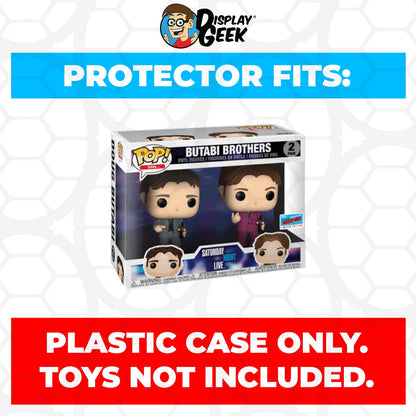 Pop Protector for 2 Pack SNL Butabi Brothers NYCC Funko Pop - PPG Pop Protector Guide Search Created by Display Geek