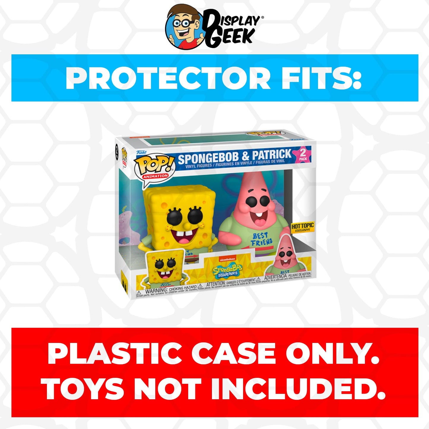 Pop Protector for 2 Pack Spongebob & Patrick Funko Pop - PPG Pop Protector Guide Search Created by Display Geek