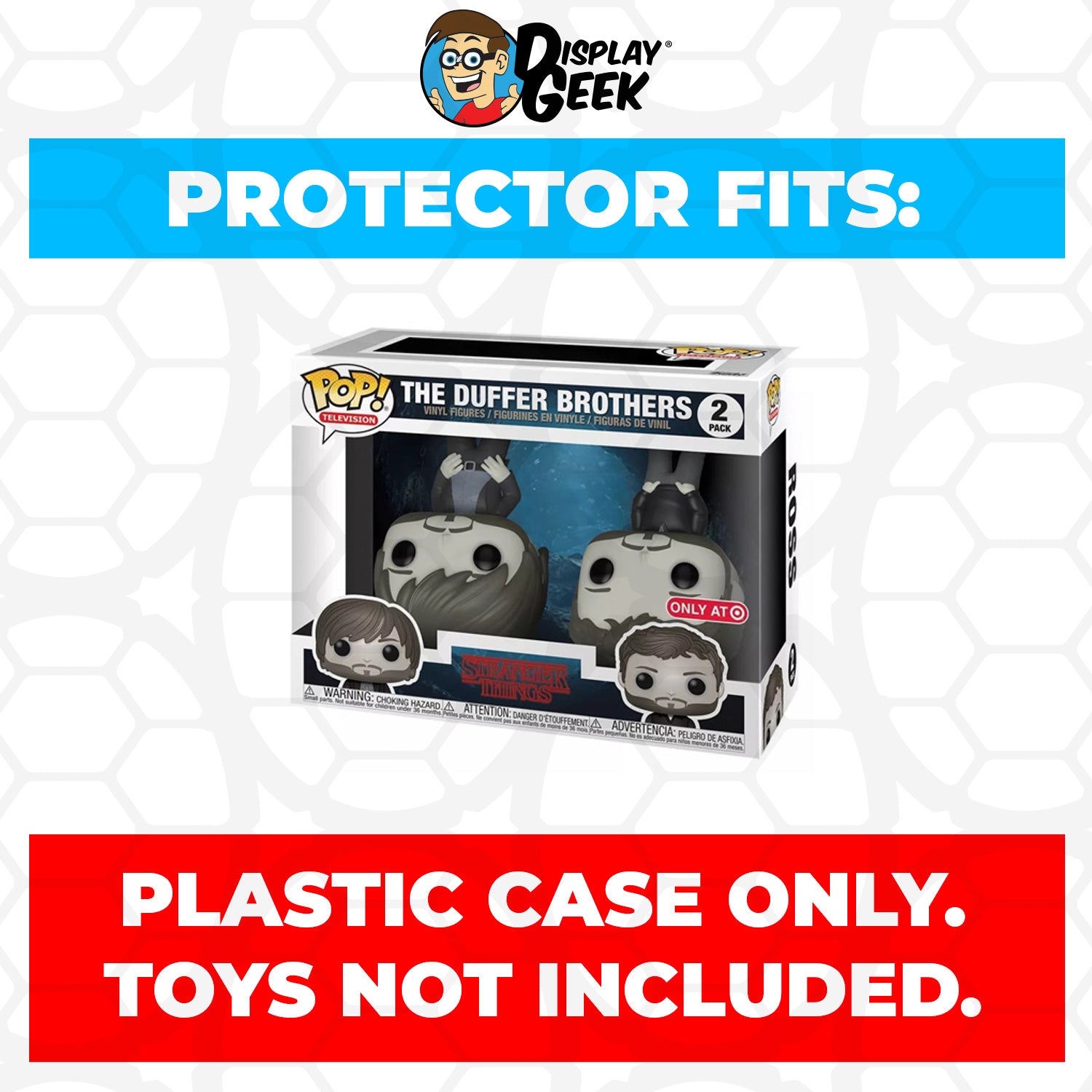 Pop Protector for 2 Pack The Duffer Brothers Upside Down Funko Pop - PPG Pop Protector Guide Search Created by Display Geek