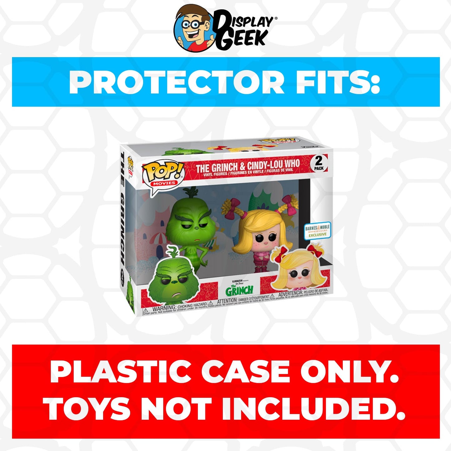 Pop Protector for 2 Pack The Grinch & Cindy-Lou Who Funko Pop - PPG Pop Protector Guide Search Created by Display Geek