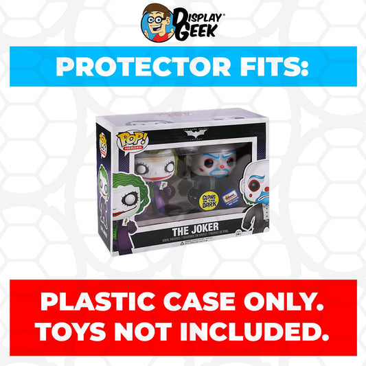 Pop Protector for 2 Pack The Joker & The Joker Bank Robber Glow Funko Pop - PPG Pop Protector Guide Search Created by Display Geek