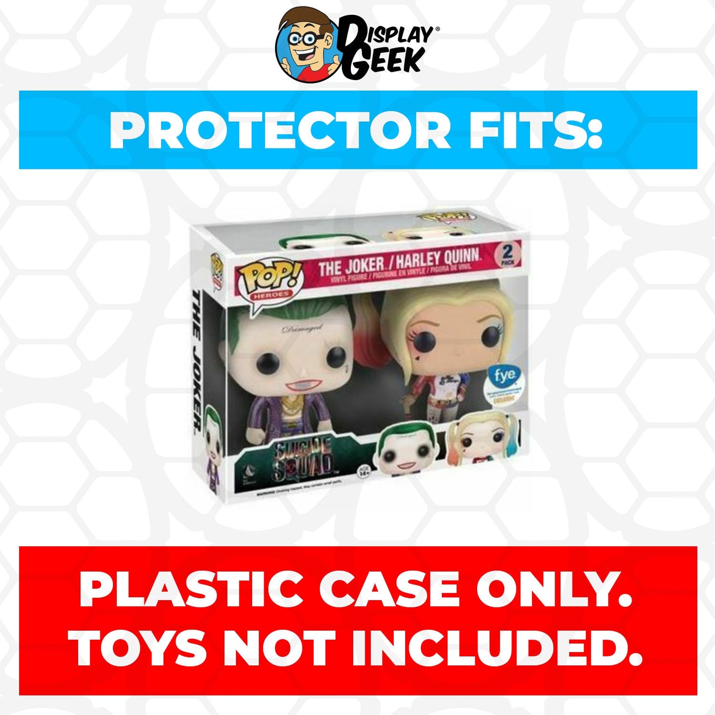 Pop Protector for 2 Pack The Joker & Harley Quinn Metallic Funko Pop - PPG Pop Protector Guide Search Created by Display Geek